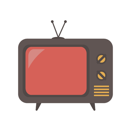 Retro TV. Flat design. Illustration in retro styleのイラスト素材