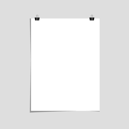 Paper on clamp for your business presentation.の写真素材