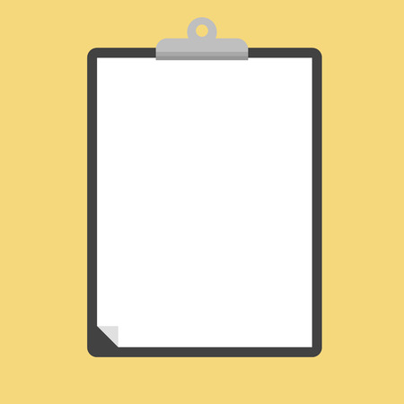 Clipboard with a checklist icon. Blank sheet. Flat clipboard illustration with checklist for websiteのイラスト素材