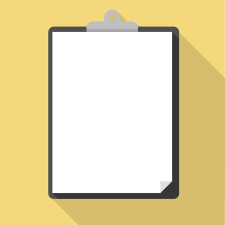 Clipboard with a checklist icon. Blank sheet. Flat clipboard illustration with checklist for websiteのイラスト素材