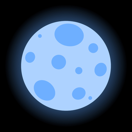 Full moon with a flash vector of the lensのイラスト素材