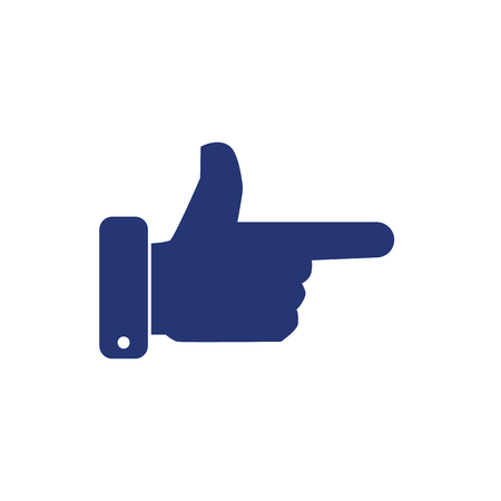 Hand vector icon, forefinger icon. Flat designの写真素材