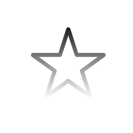 Star, isolated on white background with gradient.Flat designのイラスト素材