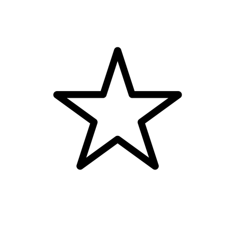 Star isolated on white background.Flat designのイラスト素材