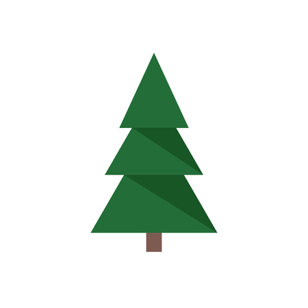Fir tree icon isolated. Flat designのイラスト素材