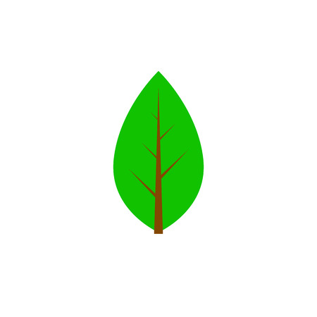 Tree. Flat design. Vector illustration. Vector symbol for website design, web button, mobile application.のイラスト素材
