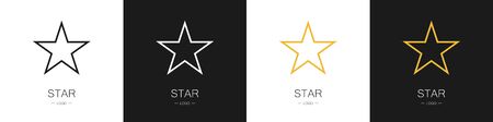 Set of logos stars. Collection. Modern style. Vector illustrationのイラスト素材