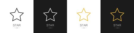 Set of logos stars. Collection. Modern style. Vector illustrationのイラスト素材