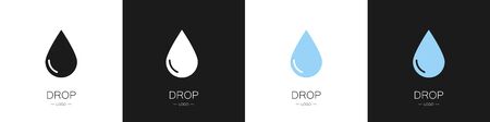 Set of logos drops. Collection. Modern style vector illustration.のイラスト素材