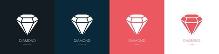 Set of diamonds logos. Collection. Modern style. Vector illustration.のイラスト素材
