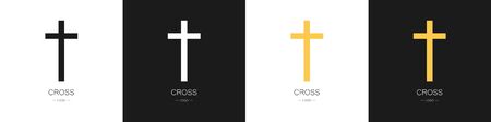 Set of logos of the crosses. Collection. The concept of Christianity and the church. Modern style. Vector illustrationのイラスト素材