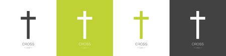 Set of logos of the crosses. Collection. The concept of Christianity and the church. Modern style. Vector illustrationのイラスト素材