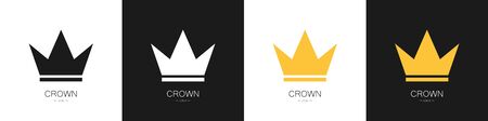 Set of crown logos. Collection. Modern style vector illustration.のイラスト素材