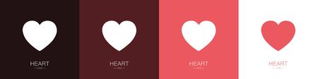 Set of logos of hearts. Love concept. Collection. Modern style vector illustration.のイラスト素材