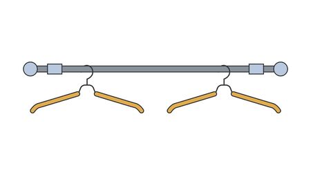 A set of hangers. Flat style. Vector illustrationのイラスト素材