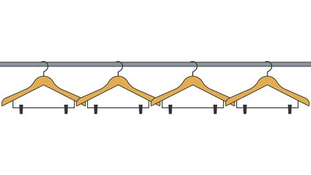 A set of hangers. Flat style. Vector illustrationのイラスト素材