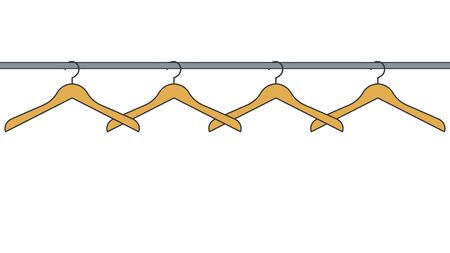 A set of hangers. Flat style. Vector illustrationのイラスト素材