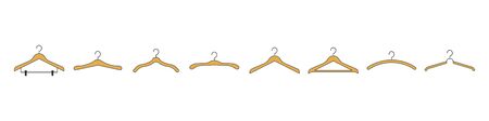 A set of hangers. Flat style. Vector illustrationのイラスト素材