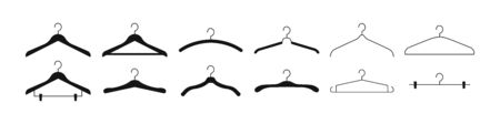 A set of hangers. Flat style. Vector illustrationのイラスト素材