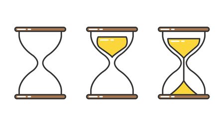 Hourglass set. Vector illustration.のイラスト素材