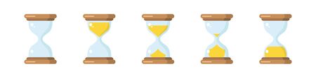 Hourglass set. Vector illustration.のイラスト素材