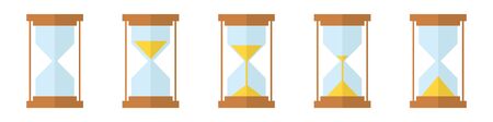 Hourglass set. Vector illustration.のイラスト素材