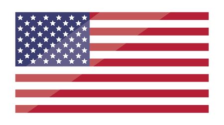 Flag of the United States of America with lens flare. Vector illustrationのイラスト素材