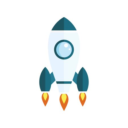 Rocket. Spaceship. Flat style. Vector illustrationのイラスト素材