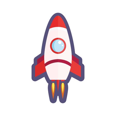 Rocket. Spaceship. Flat style. Vector illustrationのイラスト素材