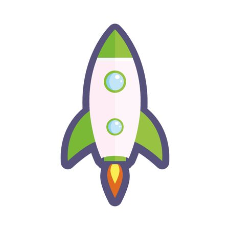Rocket. Spaceship. Flat style. Vector illustrationのイラスト素材