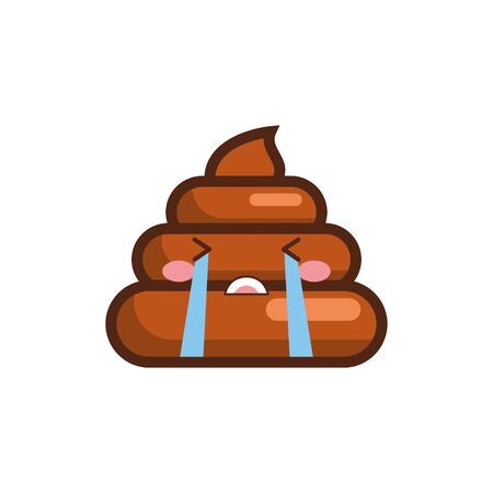 Turd. Cartoon excrement. Vector illustrationのイラスト素材