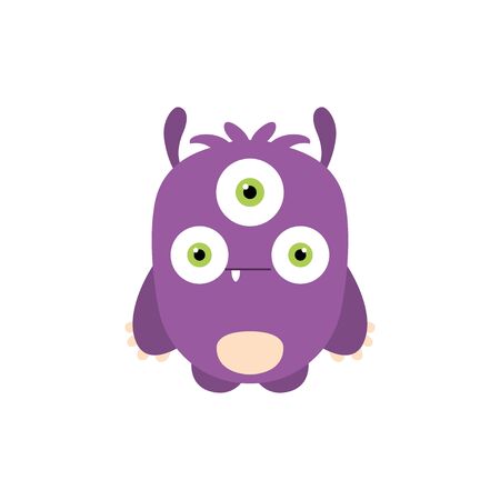 Cute monster. Cartoon character. Flat style. Vector illustrationのイラスト素材