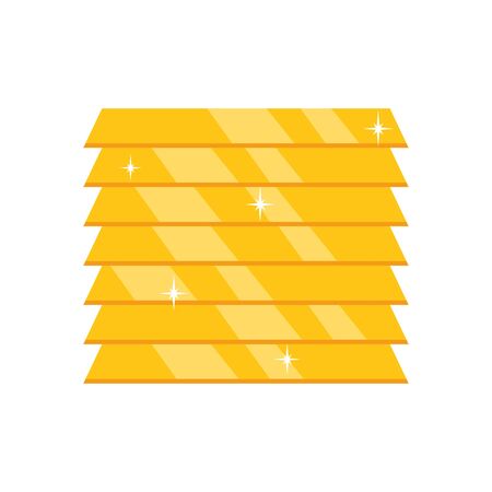 Set of gold bars. The concept of financial success and banking business. Vector illustrationのイラスト素材