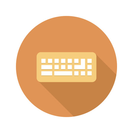 Computer keyboard icon. Vector illustrationのイラスト素材