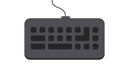 Computer keyboard icon. Vector illustrationのイラスト素材