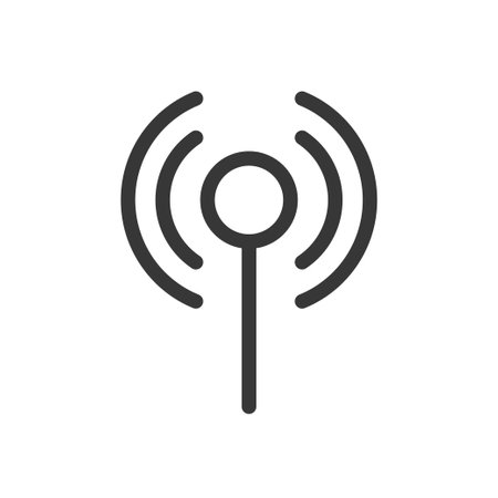 Antenna Icon Isolated On White Background. Vector illustrationのイラスト素材