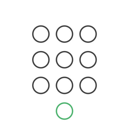 Smartphone keyboard icon. Numeric keypad for phone calls. Vector illustrationのイラスト素材
