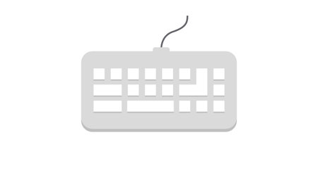Computer keyboard icon. Vector illustrationのイラスト素材
