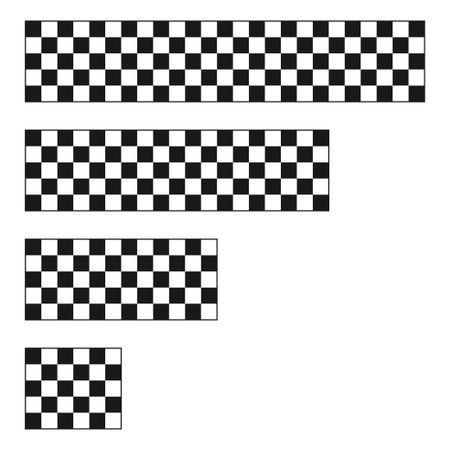 Checkered flag isolated on a white background. Start and finish. Sports racing concept. Vector illustrationのイラスト素材