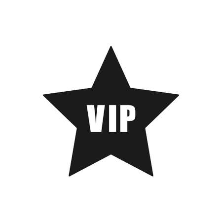 VIP icon isolated on white background. Important people or premium quality concept. Vector illustrationのイラスト素材
