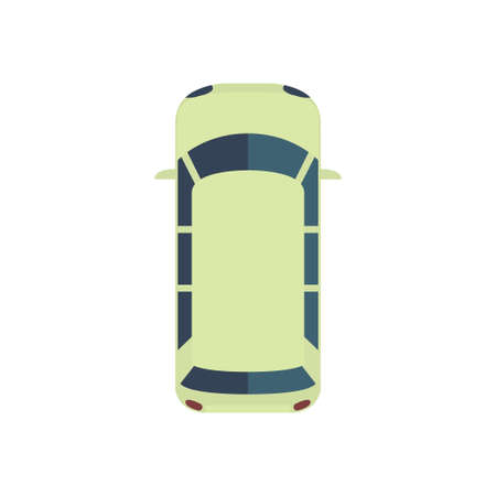 Car isolated on a white background. View from above. Vector illustration. Flat styleのイラスト素材