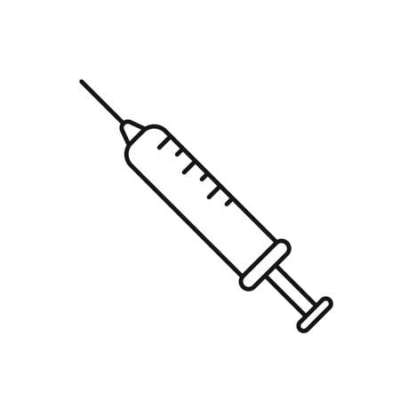 Syringe icon isolated on white background.のイラスト素材