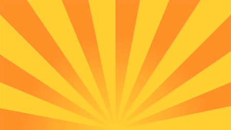 Sun rays background. Yellow-orange rays. Vector illustrationのイラスト素材