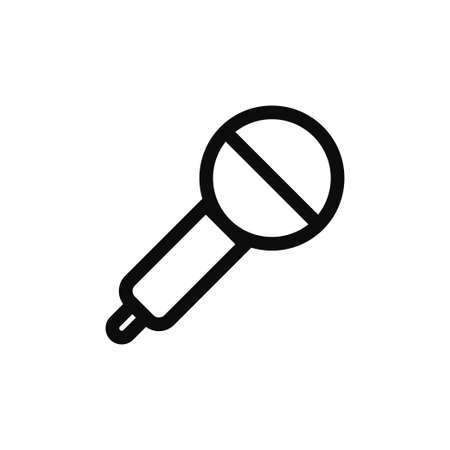 Microphone icon isolated on white background. The concept of voice, karaoke, sound recording and vocals. Vector illustrationのイラスト素材