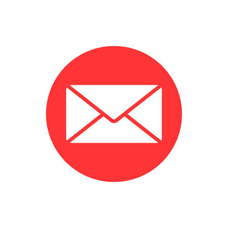 Mail icon isolated on white background. Concept for email, envelope, letter or message. Vector illustrationのイラスト素材