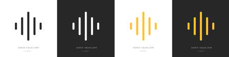 Equalizer waves. Sound waves icon set. Music or sound concept. Vector illustrationのイラスト素材