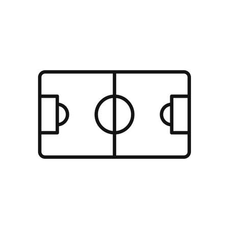 Football field icon Isolated on white background. Football sport concept. Vector illustrationのイラスト素材