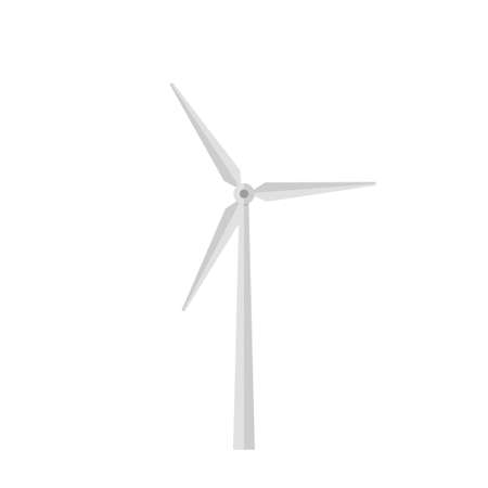 Wind turbine. Eco station. Wind energy concept. Flat style. Vector illustration.のイラスト素材