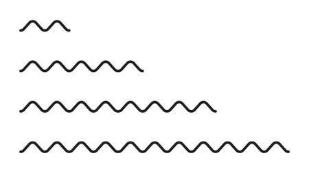 Water waves set. Sea, ocean or river concept. Vector illustrationのイラスト素材