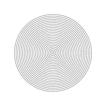 Concentric circle isolated on white background. Concentric circulation. Vector illustration.のイラスト素材